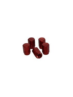 5pcs Red/Polished Aluminum Valve Stem Caps 4PCS NEW
